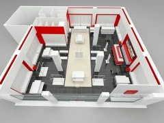 Red White Boutique Store Floor Plan Layout