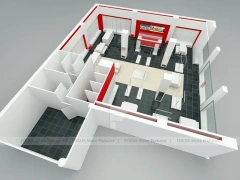 Red White Boutique Store Floor Plan Layout