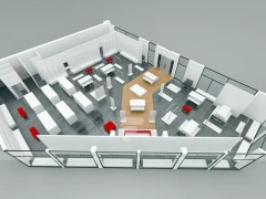 Red White Boutique Store Floor Plan Layout
