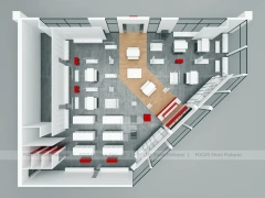 Red White Boutique Store Floor Plan Layout