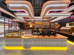 Red White Dessert Beverage Back Bar