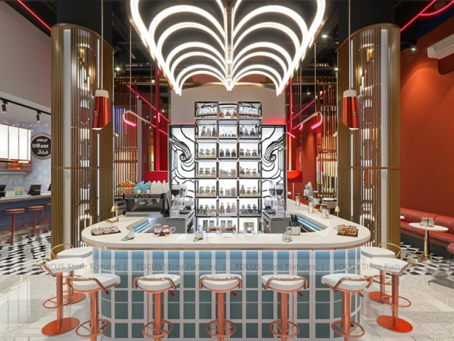 Red White Dessert Beverage Center Bar