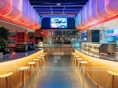 Red White Dessert Beverage Center Bar