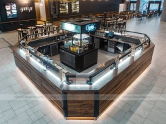 Red White Double Level Beverage Kiosk