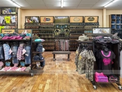 Rustic Sports Apparel Wall and Mannequin Display