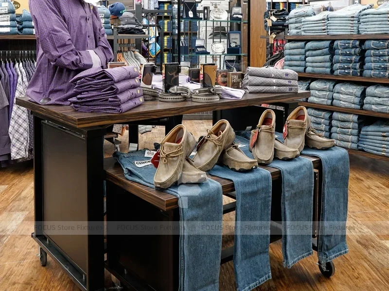 Rustic Sports Apparel Wall and Mannequin Display