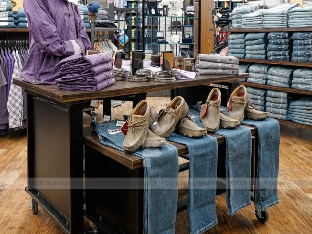 Rustic Sports Apparel Wall and Mannequin Display