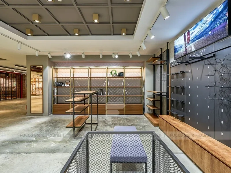 Shoe Store Wall and Table Display
