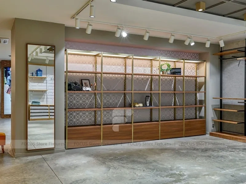 Shoe Store Wall and Table Display