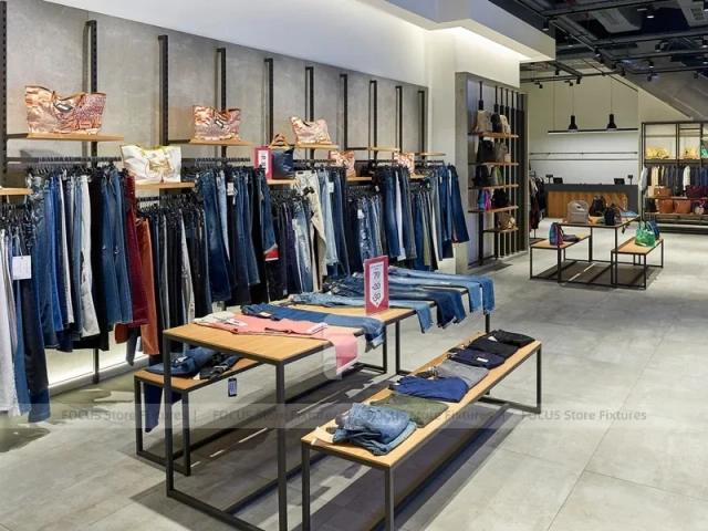 Shoe Store Wall and Table Display