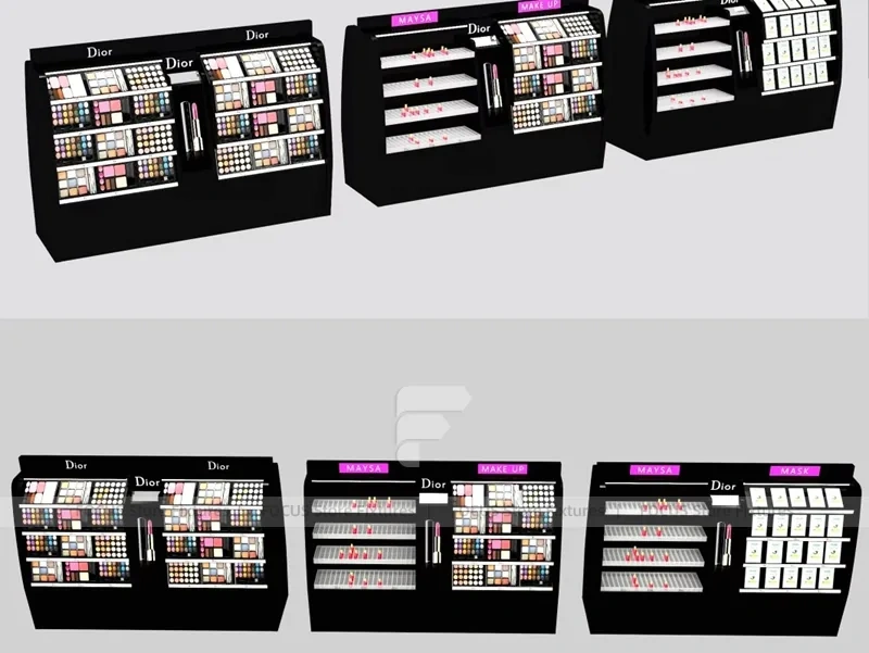 Shu Uemura Black Red Makeup Display Counter