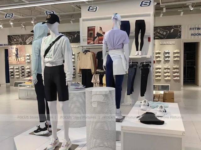 Skechers Sale Accessory Gondola and Apparel Display