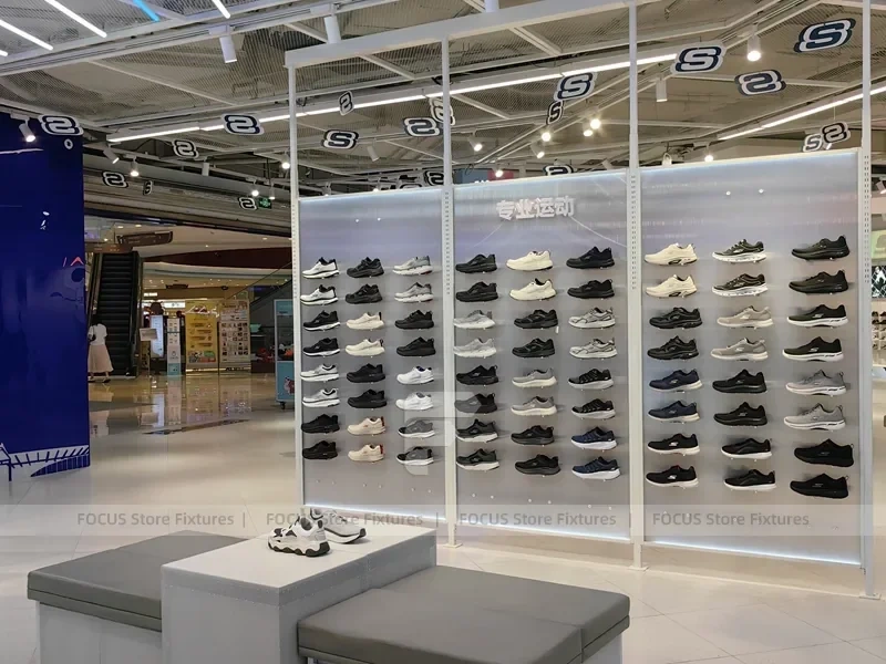 Skechers Sale Accessory Gondola and Apparel Display