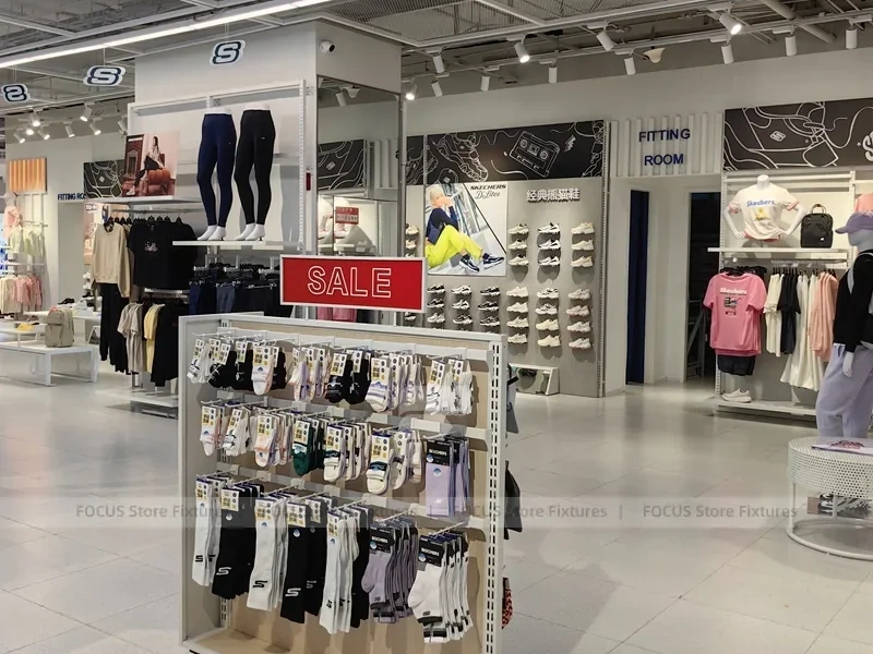 Skechers Sale Gondola and Apparel Display