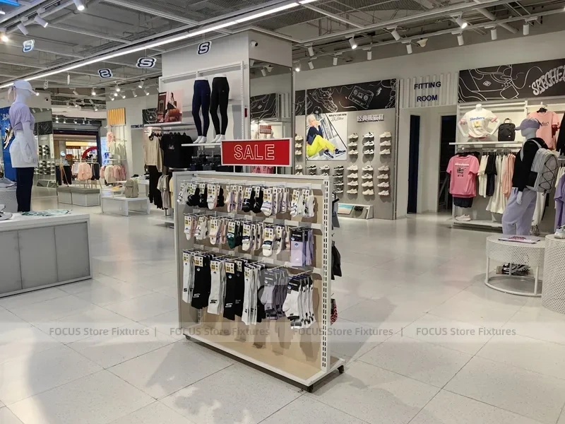 Skechers Sale Gondola and Apparel Display