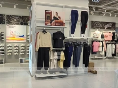 Skechers White Footwear and Apparel Wall Display
