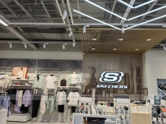 Skechers White Footwear and Apparel Wall Display
