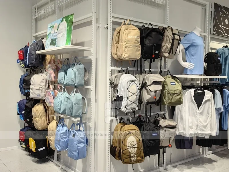 Skechers Wood Logo Wall Checkout Display