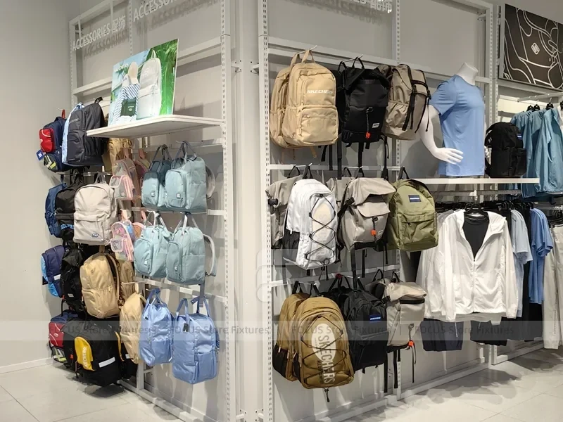 Skechers Wood Logo Wall Checkout Display
