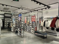 Sneaker Wall and Apparel Rack Store Display