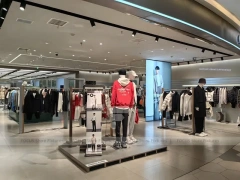 Sneaker Wall and Apparel Rack Store Display