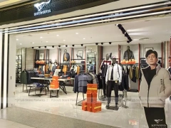 Sneaker Wall and Apparel Rack Store Display