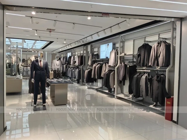 Sneaker Wall and Apparel Rack Store Display