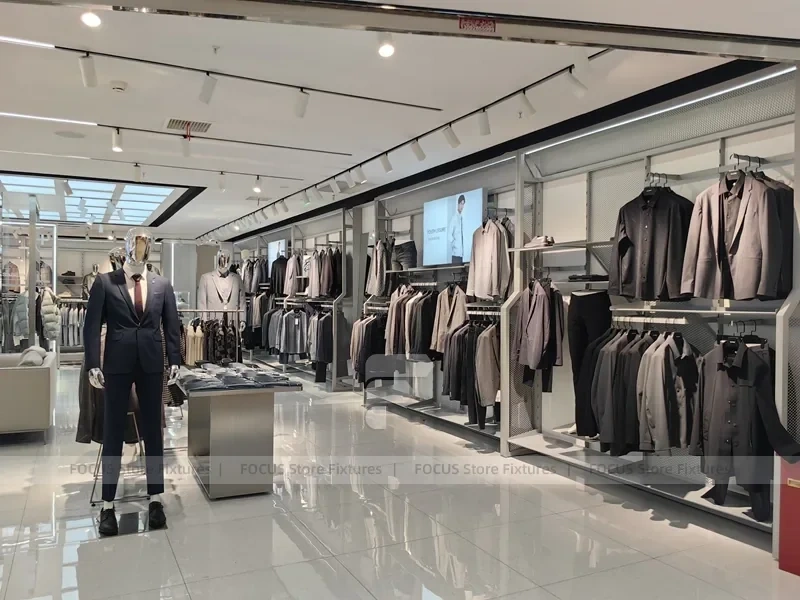 Sneaker Wall and Apparel Rack Store Display