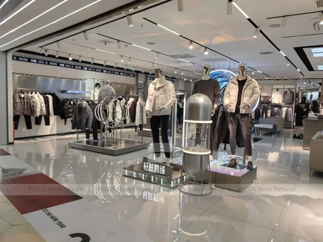 Sneaker Wall and Apparel Rack Store Display