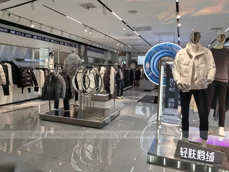 Sneaker Wall and Apparel Rack Store Display