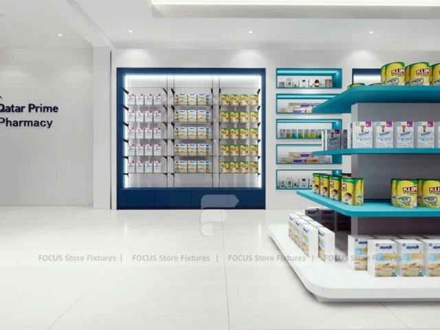 Solar Prime Pharmacy Counter and Gondola Display Layout