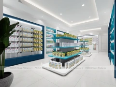 Solar Prime Pharmacy Counter and Gondola Display Layout