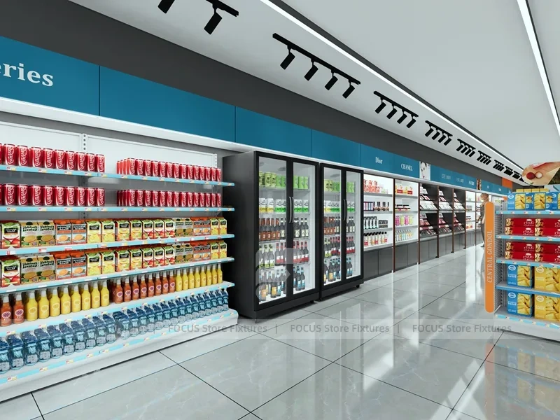 Teal Black Personal Care Pharmacy Wall Display Aisles