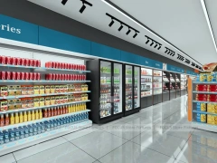 Teal Black Personal Care Pharmacy Wall Display Aisles