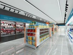Teal Black Personal Care Pharmacy Wall Display Aisles