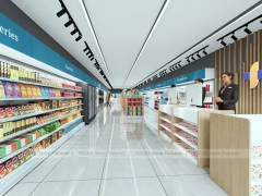 Teal Black Personal Care Pharmacy Wall Display Aisles