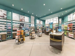 Teal Ceiling Pharmacy Gondola and Counter Store