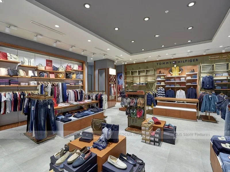 Tommy Hilfiger Apparel Store Wood Display Layout