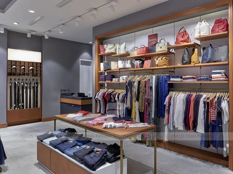 Tommy Hilfiger Apparel Store Wood Display Layout