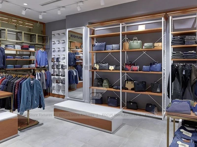 Tommy Hilfiger Apparel Store Wood Display Layout