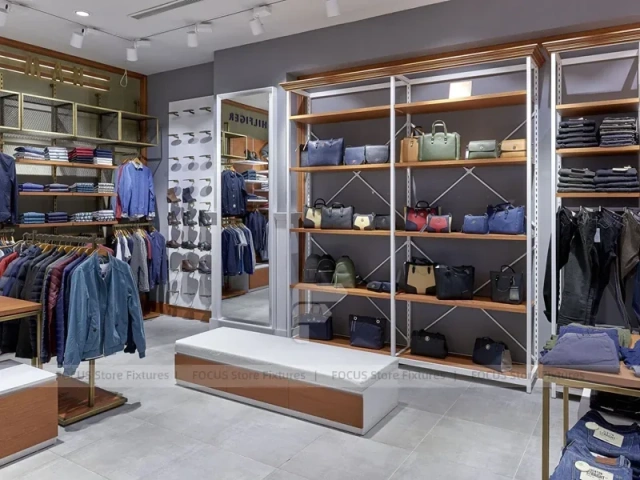 Tommy Hilfiger Apparel Store Wood Display Layout
