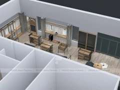 Top View Boutique Apparel Store Fixture Layout