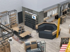 Top View Boutique Apparel Store Fixture Layout