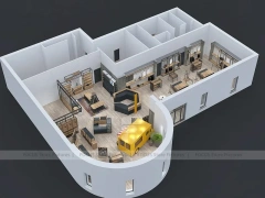 Top View Boutique Apparel Store Fixture Layout