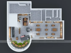 Top View Boutique Apparel Store Fixture Layout