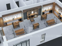 Top View Boutique Apparel Store Fixture Layout