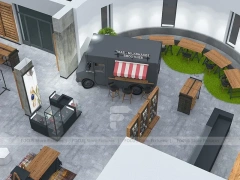 Top View Boutique Apparel Store Fixture Layout