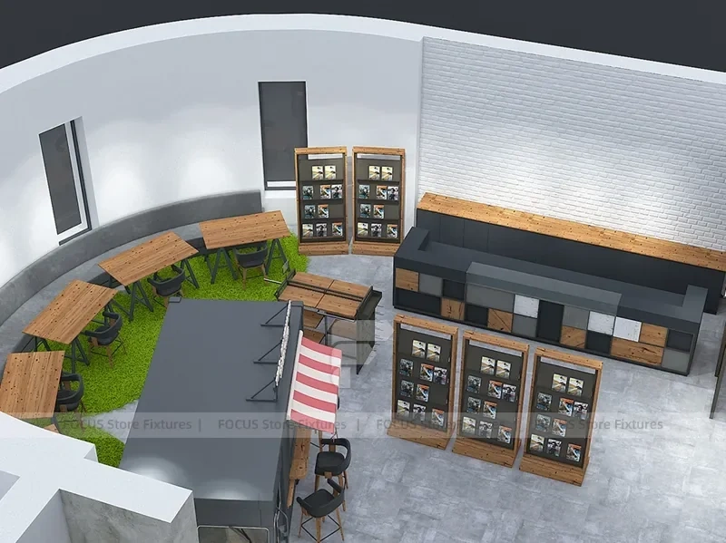 Top View Boutique Apparel Store Fixture Layout