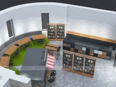Top View Boutique Apparel Store Fixture Layout