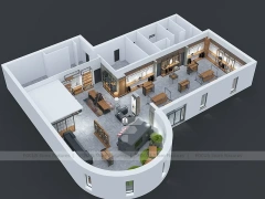 Top View Boutique Apparel Store Fixture Layout